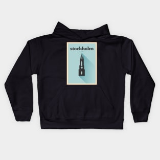 Stockholm Poster Design Kids Hoodie